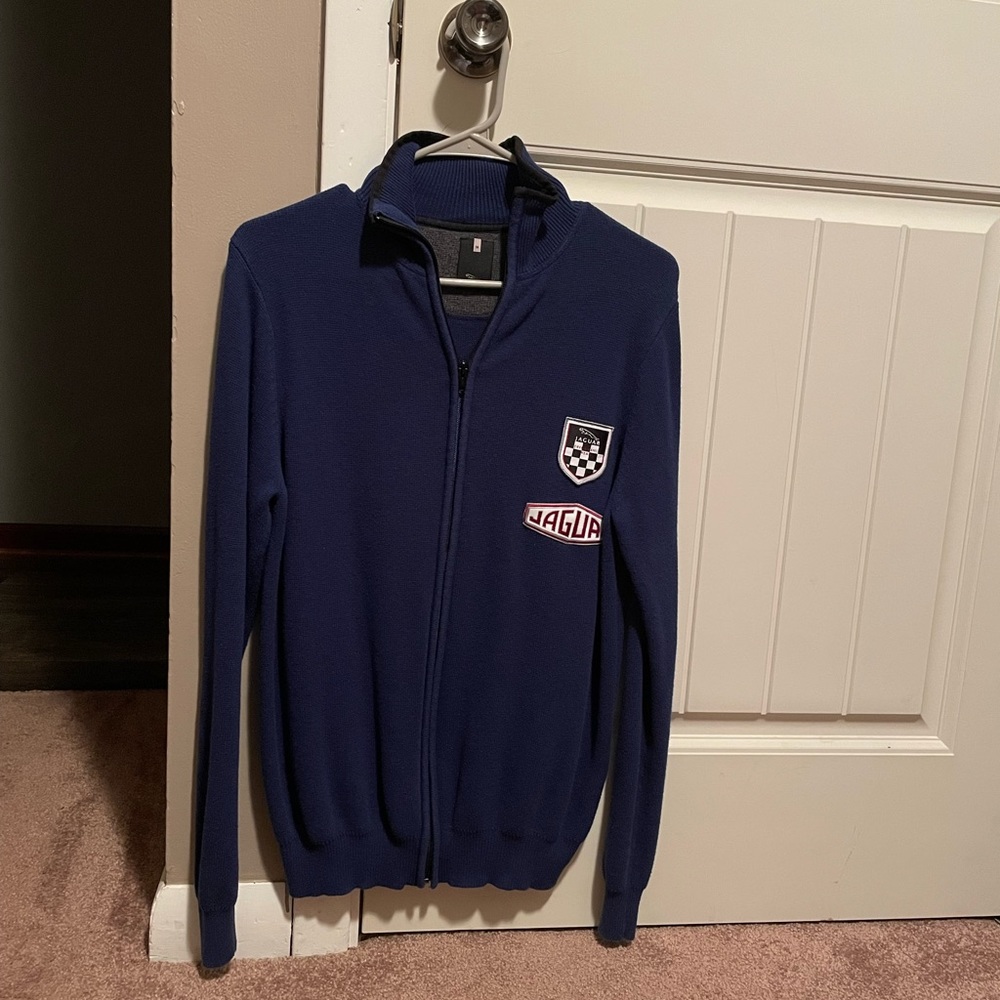 Jaguar zip up sweater 5% cashmere sz M